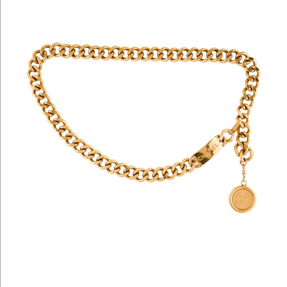 Authentic Chanel Gold Chain Belt